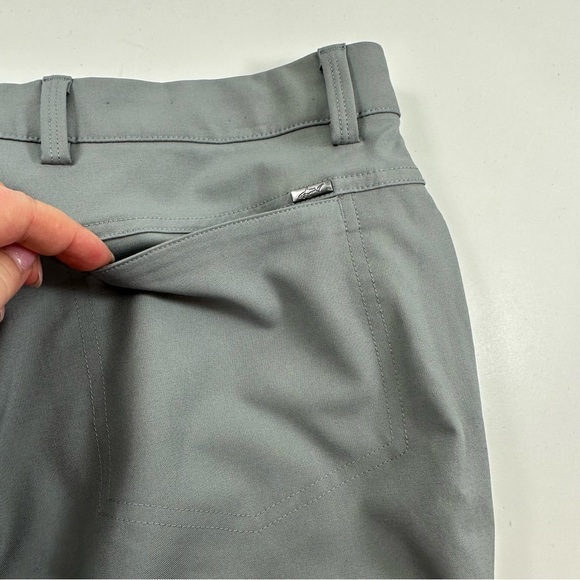 NWOT Greg Norman Gray Golf Pants Men’s 32x32 Elastic Waist Snap Close Stretch - Picture 4 of 9
